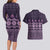 Bula Fiji Iri ni Meke Couples Matching Long Sleeve Bodycon Dress and Hawaiian Shirt Lokaloka Fijian Masi - Polynesian Pride