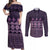 Bula Fiji Iri ni Meke Couples Matching Off Shoulder Maxi Dress and Long Sleeve Button Shirt Lokaloka Fijian Masi - Polynesian Pride