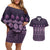 Bula Fiji Iri ni Meke Couples Matching Off Shoulder Short Dress and Hawaiian Shirt Lokaloka Fijian Masi - Polynesian Pride