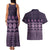 Bula Fiji Iri ni Meke Couples Matching Tank Maxi Dress and Hawaiian Shirt Lokaloka Fijian Masi - Polynesian Pride