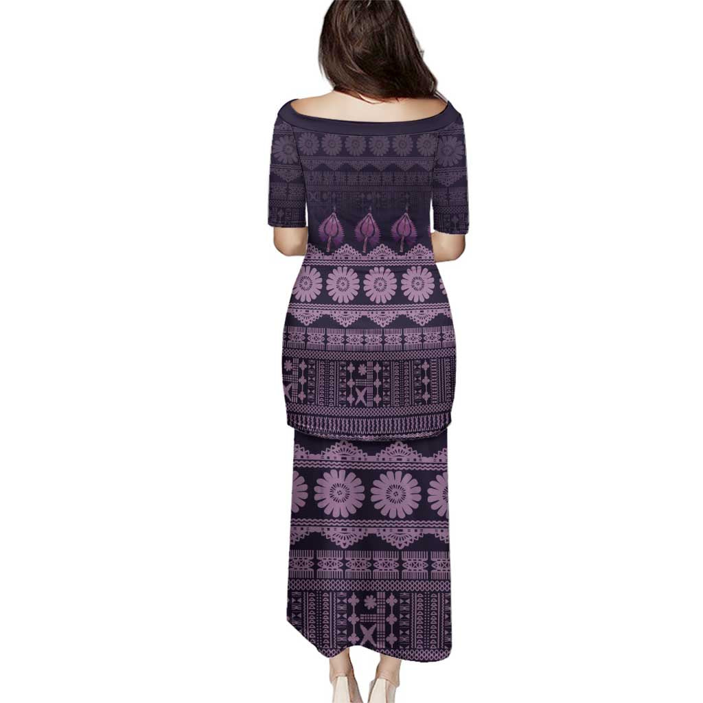 Bula Fiji Iri ni Meke Family Matching Puletasi and Hawaiian Shirt Lokaloka Fijian Masi - Polynesian Pride