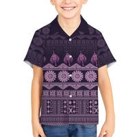 Bula Fiji Iri ni Meke Family Matching Short Sleeve Bodycon Dress and Hawaiian Shirt Lokaloka Fijian Masi - Polynesian Pride