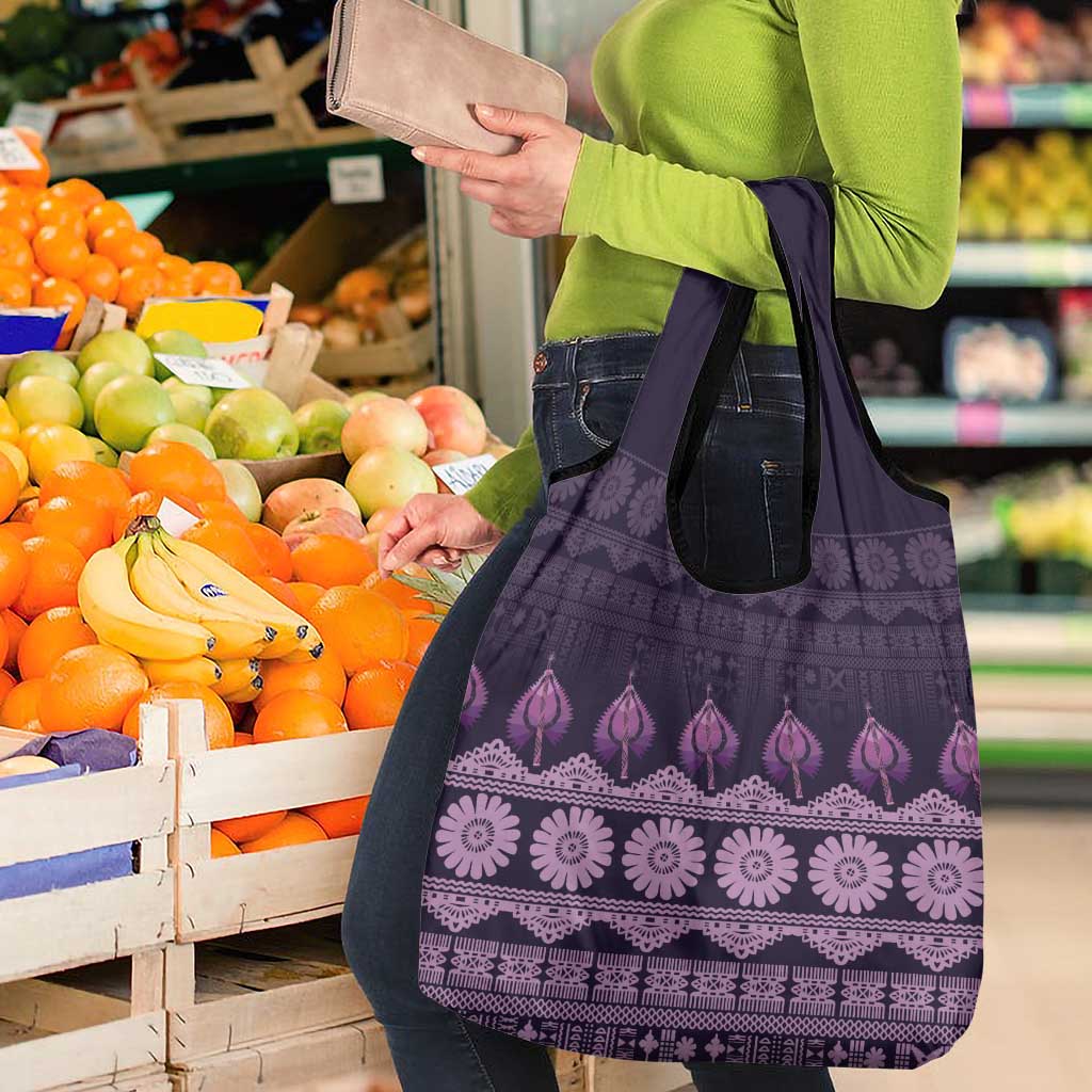 Bula Fiji Iri ni Meke Grocery Bag Lokaloka Fijian Masi - Polynesian Pride