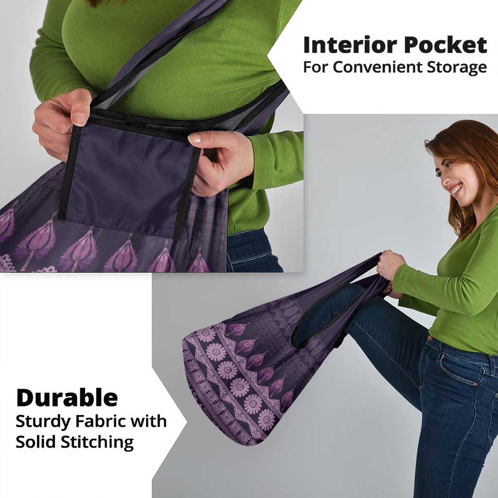 Bula Fiji Iri ni Meke Grocery Bag Lokaloka Fijian Masi - Polynesian Pride