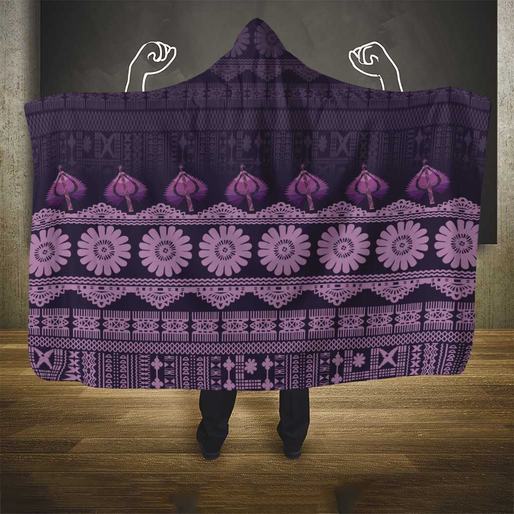 Bula Fiji Iri ni Meke Hooded Blanket Lokaloka Fijian Masi - Polynesian Pride