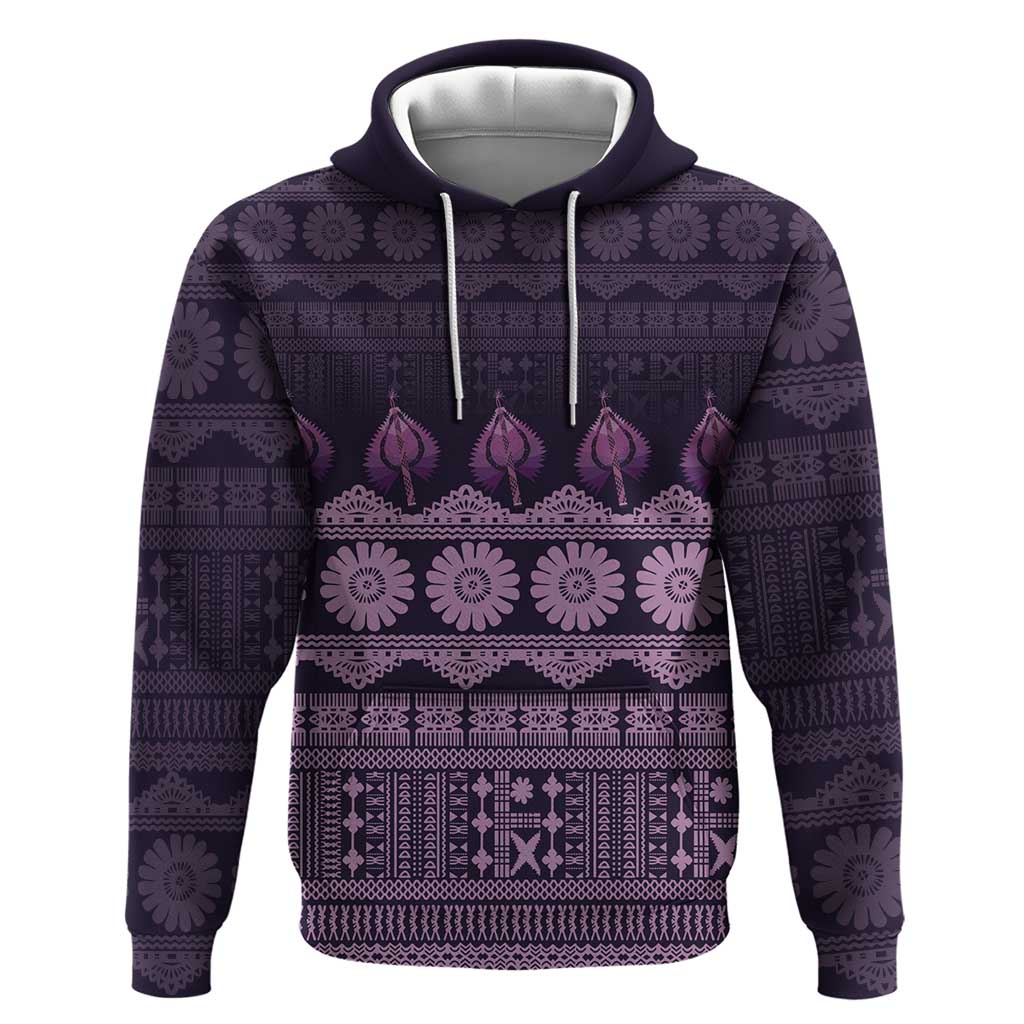 Bula Fiji Iri ni Meke Hoodie Lokaloka Fijian Masi - Polynesian Pride