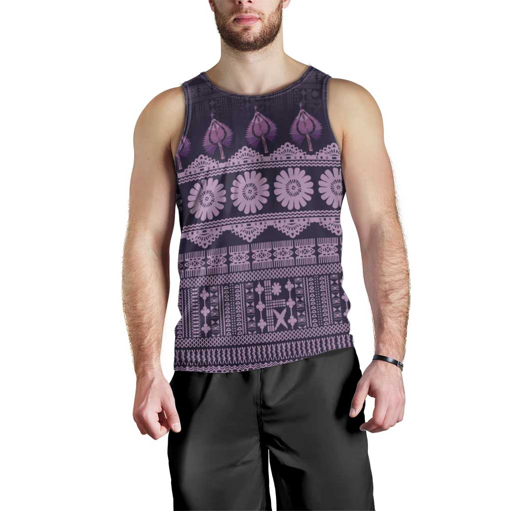 Bula Fiji Iri ni Meke Men Tank Top Lokaloka Fijian Masi - Polynesian Pride