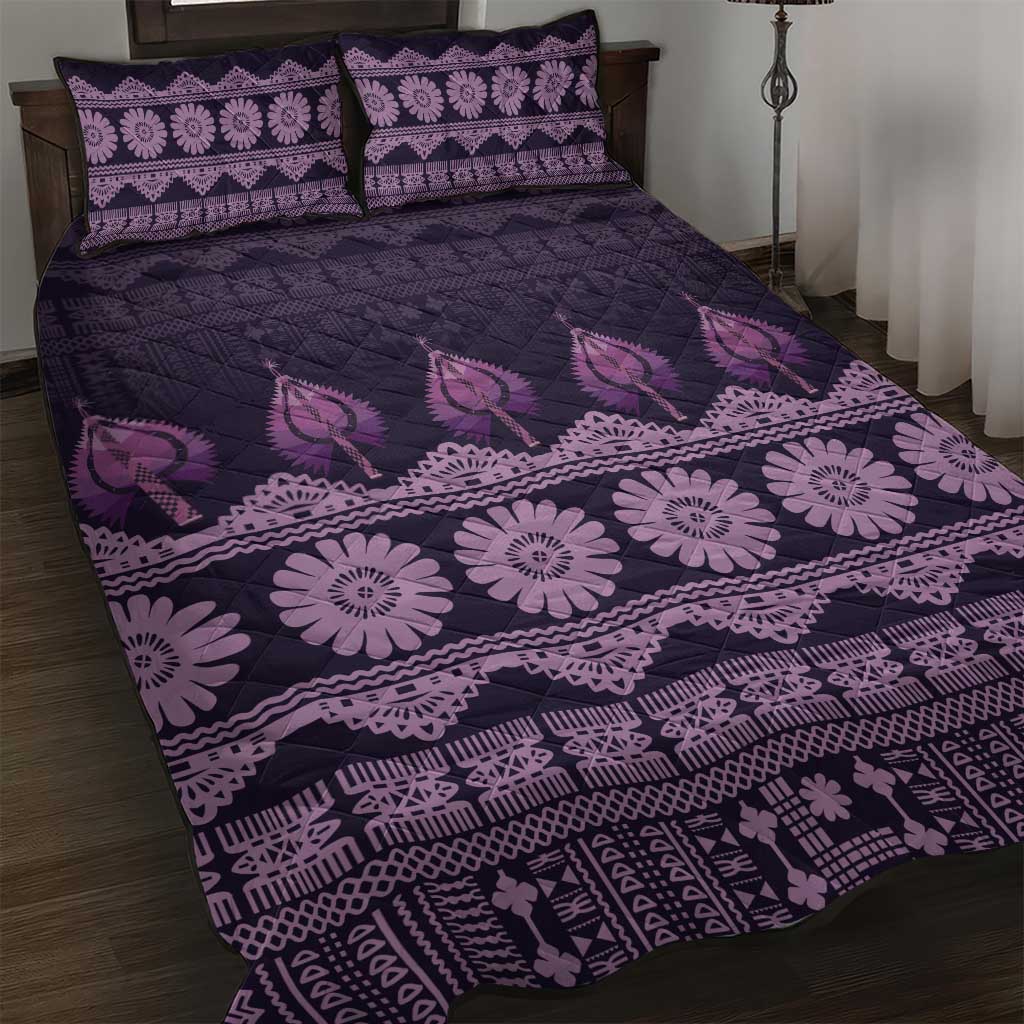 Bula Fiji Iri ni Meke Quilt Bed Set Lokaloka Fijian Masi - Polynesian Pride