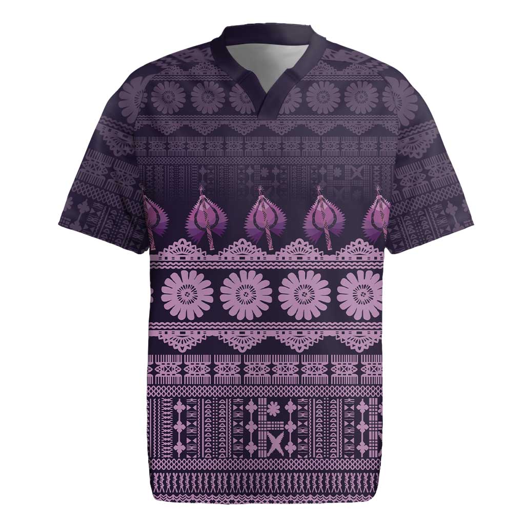 Bula Fiji Iri ni Meke Rugby Jersey Lokaloka Fijian Masi - Polynesian Pride