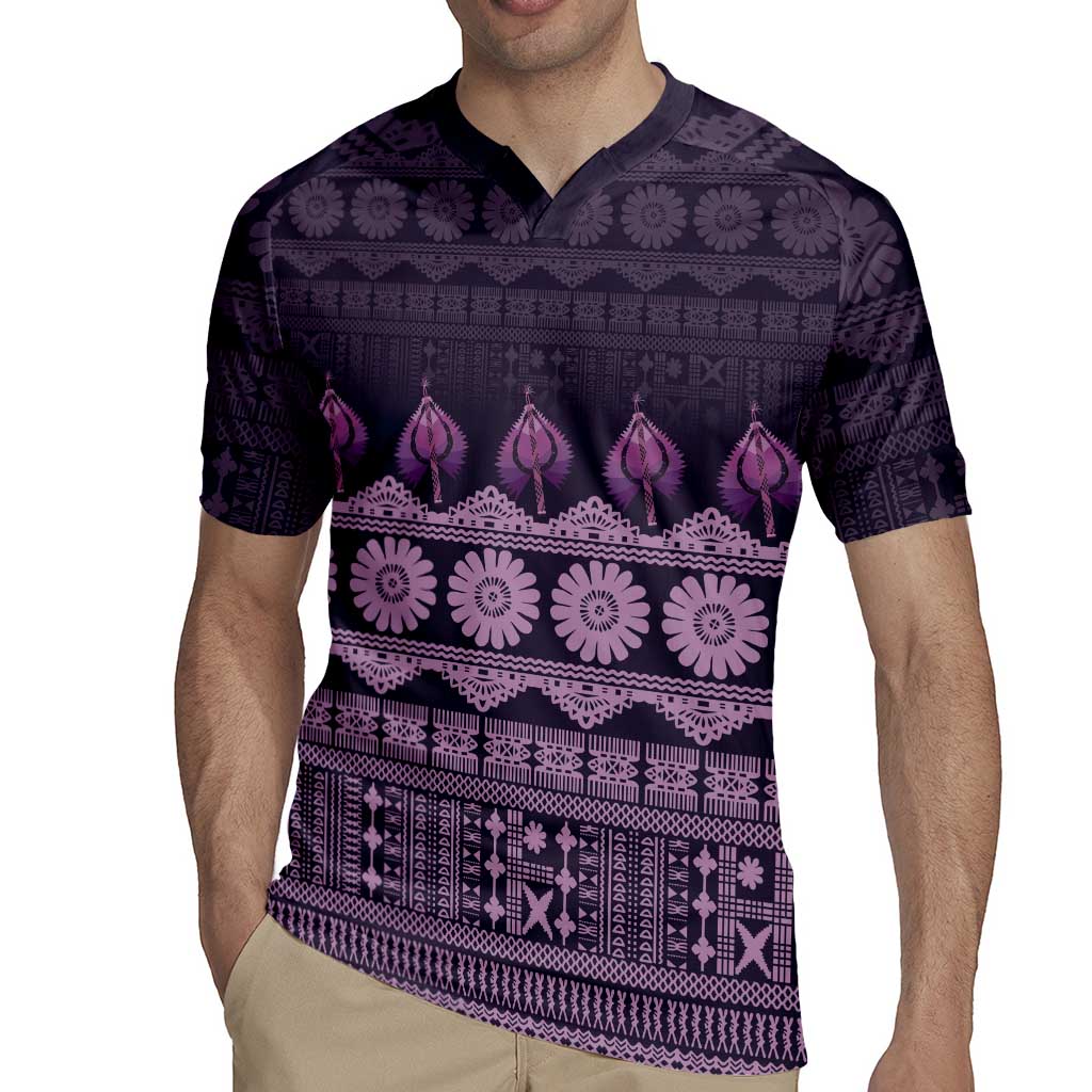 Bula Fiji Iri ni Meke Rugby Jersey Lokaloka Fijian Masi - Polynesian Pride