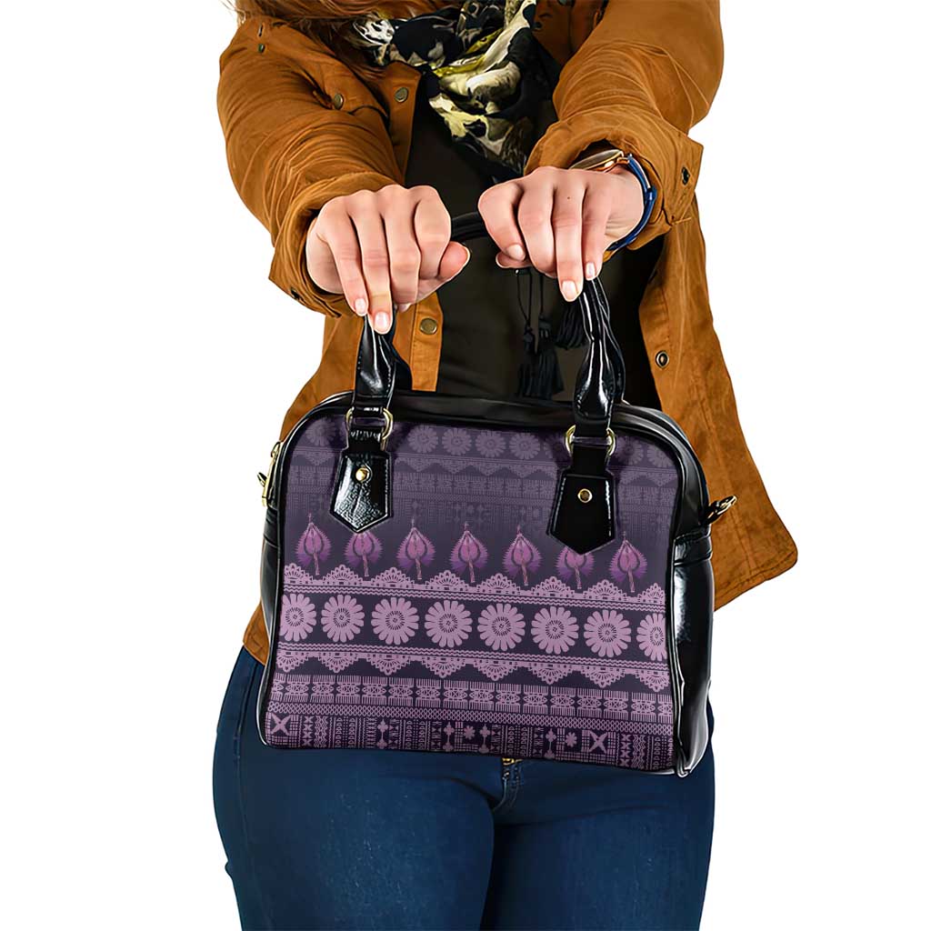 Bula Fiji Iri ni Meke Shoulder Handbag Lokaloka Fijian Masi - Polynesian Pride