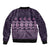 Bula Fiji Iri ni Meke Sleeve Zip Bomber Jacket Lokaloka Fijian Masi - Polynesian Pride