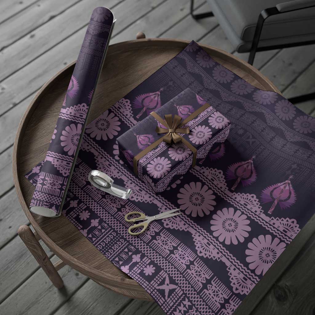 Bula Fiji Iri ni Meke Wrapping Paper Lokaloka Fijian Masi - Polynesian Pride