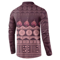 Bula Fiji Iri ni Meke Button Sweatshirt Piqi Fijian Masi LT14 - Polynesian Pride