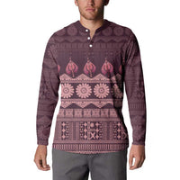 Bula Fiji Iri ni Meke Button Sweatshirt Piqi Fijian Masi LT14 - Polynesian Pride