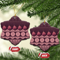 Bula Fiji Iri ni Meke Ceramic Ornament Piqi Fijian Masi - Polynesian Pride