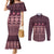 Bula Fiji Iri ni Meke Couples Matching Mermaid Dress and Long Sleeve Button Shirt Piqi Fijian Masi - Polynesian Pride
