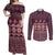 Bula Fiji Iri ni Meke Couples Matching Off Shoulder Maxi Dress and Long Sleeve Button Shirt Piqi Fijian Masi - Polynesian Pride