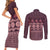 Bula Fiji Iri ni Meke Couples Matching Short Sleeve Bodycon Dress and Long Sleeve Button Shirt Piqi Fijian Masi - Polynesian Pride