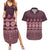 Bula Fiji Iri ni Meke Couples Matching Summer Maxi Dress and Hawaiian Shirt Piqi Fijian Masi - Polynesian Pride