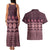 Bula Fiji Iri ni Meke Couples Matching Tank Maxi Dress and Hawaiian Shirt Piqi Fijian Masi - Polynesian Pride