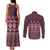 Bula Fiji Iri ni Meke Couples Matching Tank Maxi Dress and Long Sleeve Button Shirt Piqi Fijian Masi - Polynesian Pride
