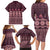 Bula Fiji Iri ni Meke Family Matching Long Sleeve Bodycon Dress and Hawaiian Shirt Piqi Fijian Masi - Polynesian Pride