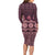 Bula Fiji Iri ni Meke Family Matching Long Sleeve Bodycon Dress and Hawaiian Shirt Piqi Fijian Masi - Polynesian Pride