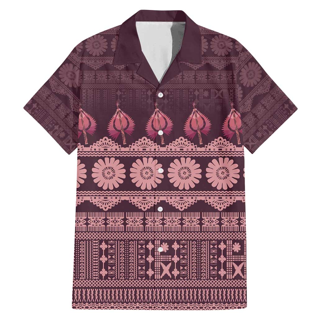 Bula Fiji Iri ni Meke Family Matching Mermaid Dress and Hawaiian Shirt Piqi Fijian Masi - Polynesian Pride