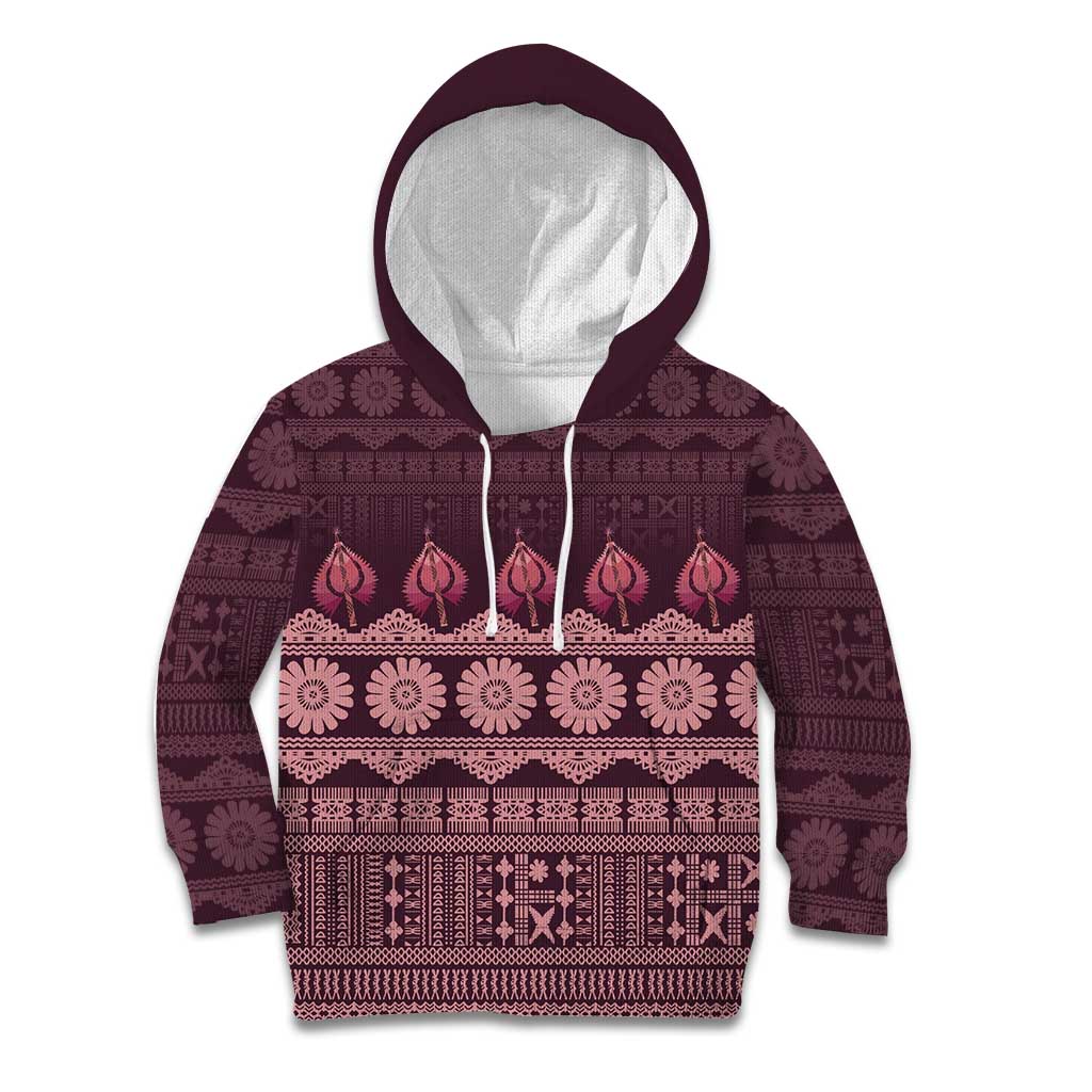 Bula Fiji Iri ni Meke Kid Hoodie Piqi Fijian Masi - Polynesian Pride