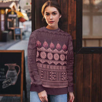 Bula Fiji Iri ni Meke Ugly Christmas Sweater Piqi Fijian Masi - Polynesian Pride