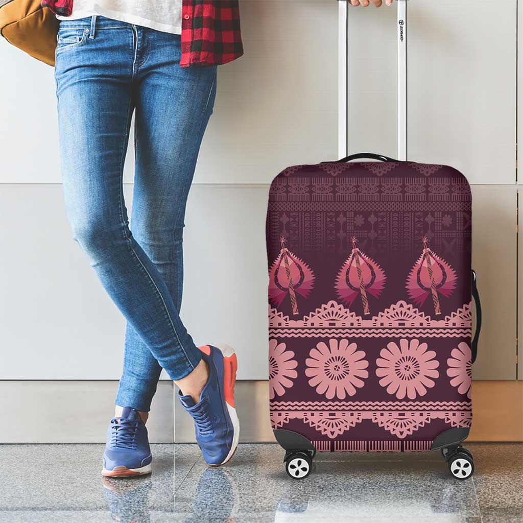 Bula Fiji Iri ni Meke Luggage Cover Piqi Fijian Masi - Polynesian Pride