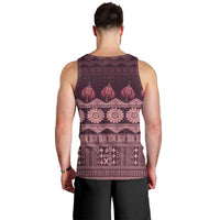 Bula Fiji Iri ni Meke Men Tank Top Piqi Fijian Masi LT14 - Polynesian Pride