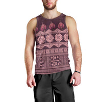 Bula Fiji Iri ni Meke Men Tank Top Piqi Fijian Masi LT14 - Polynesian Pride