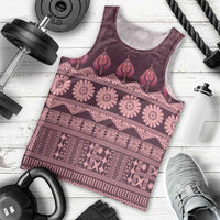 Bula Fiji Iri ni Meke Men Tank Top Piqi Fijian Masi LT14 - Polynesian Pride