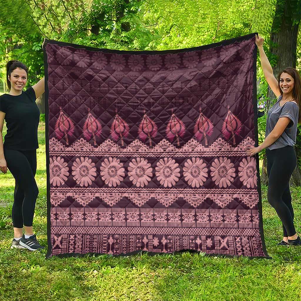 Bula Fiji Iri ni Meke Quilt Piqi Fijian Masi - Polynesian Pride