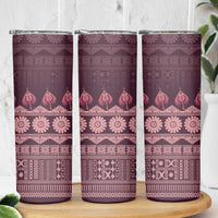 Bula Fiji Iri ni Meke Skinny Tumbler Piqi Fijian Masi LT14 - Polynesian Pride