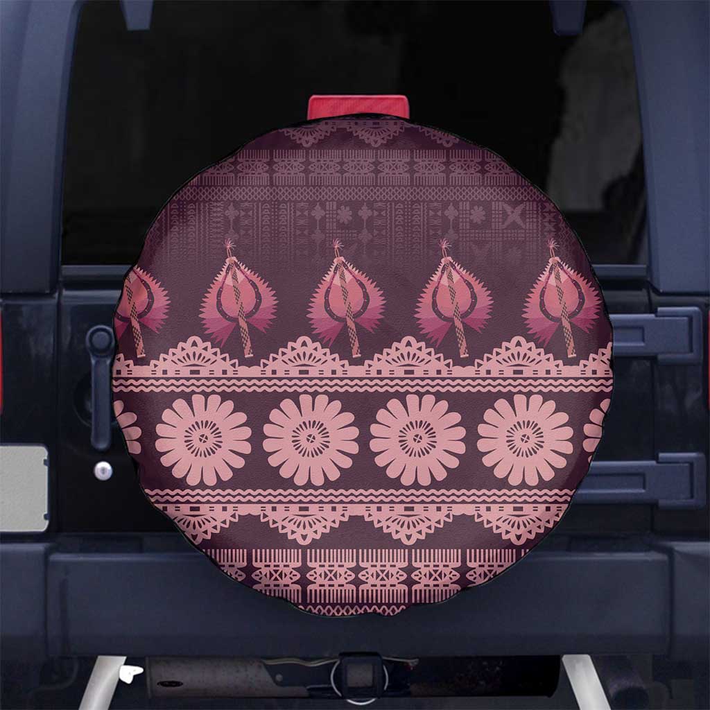 Bula Fiji Iri ni Meke Spare Tire Cover Piqi Fijian Masi - Polynesian Pride