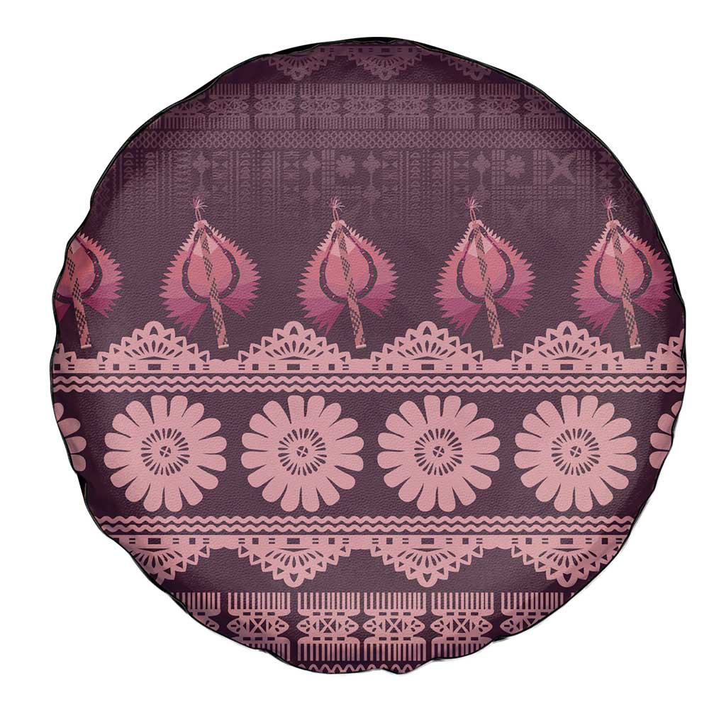 Bula Fiji Iri ni Meke Spare Tire Cover Piqi Fijian Masi - Polynesian Pride