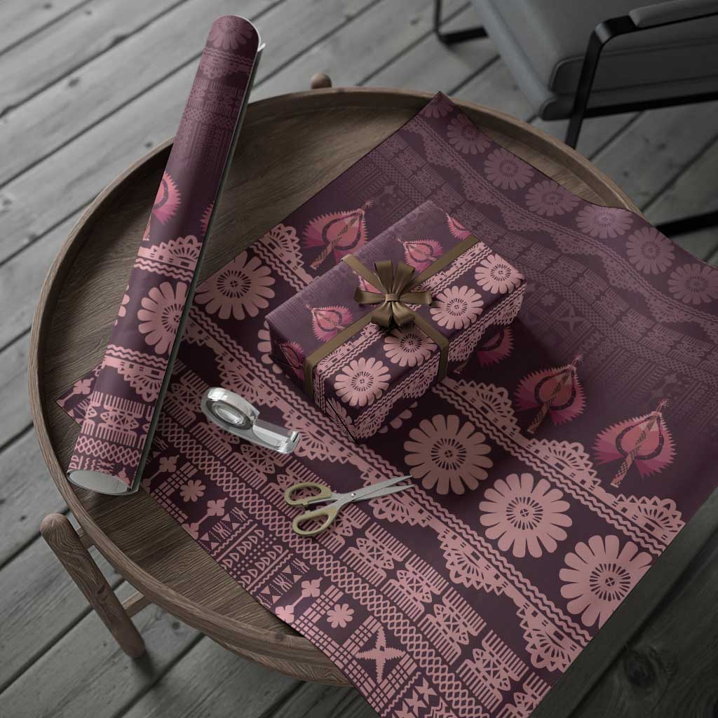 Bula Fiji Iri ni Meke Wrapping Paper Piqi Fijian Masi - Polynesian Pride