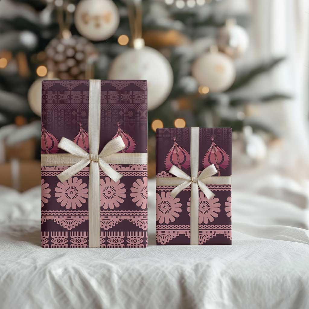 Bula Fiji Iri ni Meke Wrapping Paper Piqi Fijian Masi - Polynesian Pride