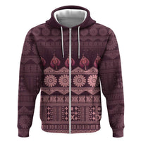 Bula Fiji Iri ni Meke Zip Hoodie Piqi Fijian Masi - Polynesian Pride