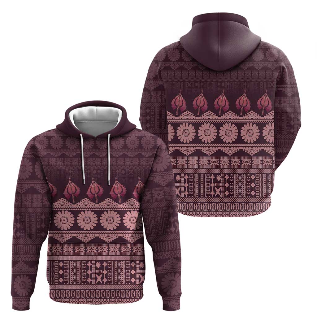 Bula Fiji Iri ni Meke Zip Hoodie Piqi Fijian Masi - Polynesian Pride