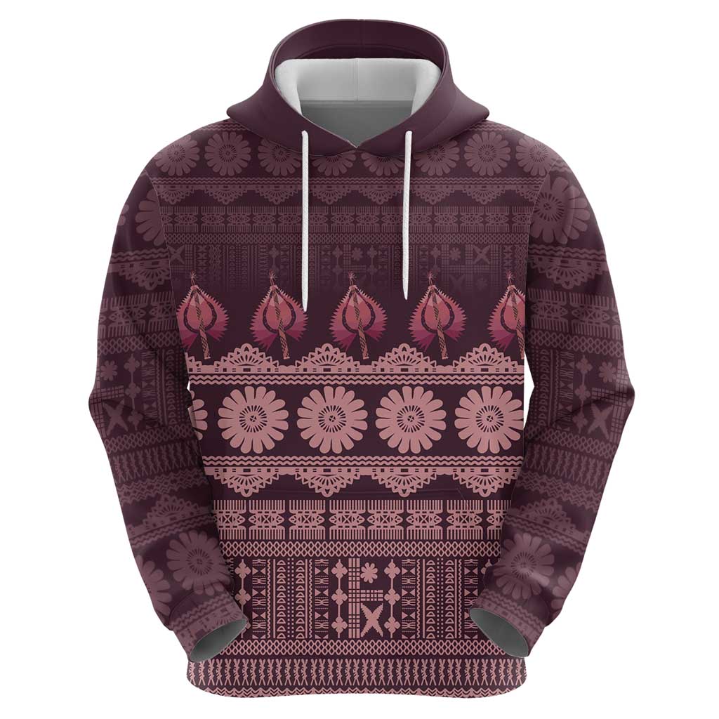 Bula Fiji Iri ni Meke Zip Hoodie Piqi Fijian Masi - Polynesian Pride