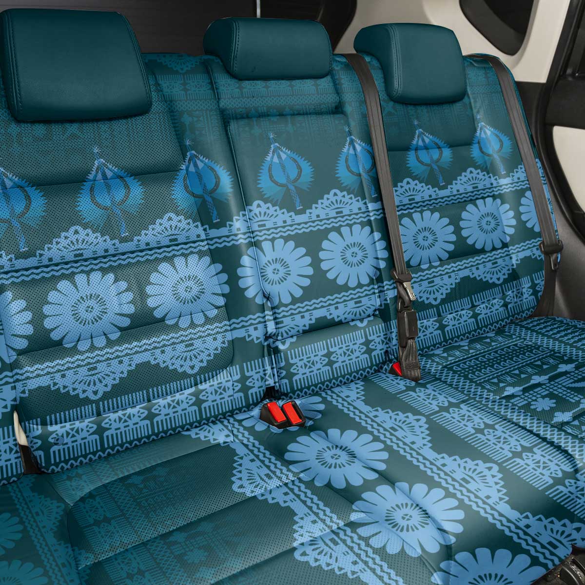 Bula Fiji Iri ni Meke Back Car Seat Cover Karakarawa Fijian Masi - Polynesian Pride