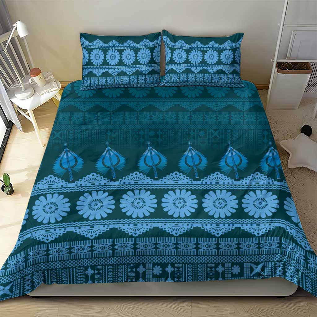 Bula Fiji Iri ni Meke Bedding Set Karakarawa Fijian Masi - Polynesian Pride