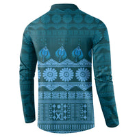 Bula Fiji Iri ni Meke Button Sweatshirt Karakarawa Fijian Masi LT14 - Polynesian Pride