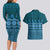 Bula Fiji Iri ni Meke Couples Matching Long Sleeve Bodycon Dress and Hawaiian Shirt Karakarawa Fijian Masi - Polynesian Pride