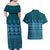 Bula Fiji Iri ni Meke Couples Matching Off Shoulder Maxi Dress and Hawaiian Shirt Karakarawa Fijian Masi - Polynesian Pride