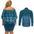 Bula Fiji Iri ni Meke Couples Matching Off Shoulder Short Dress and Long Sleeve Button Shirt Karakarawa Fijian Masi - Polynesian Pride
